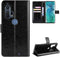 Case for Motorola Edge+ 5G UW, Flip Leather Wallet Cover for Moto Edge+ XT2061-1 XT2061-3, Black