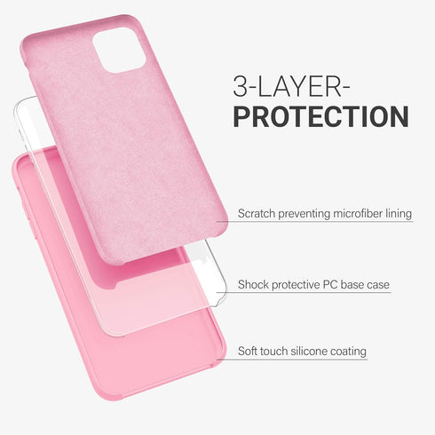 kwmobile Light Pink TPU Silicone Case for Apple iPhone 11 - Soft Finish Phone Cover