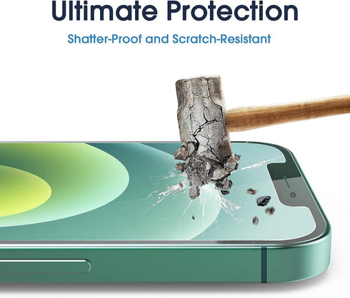 amFilm OneTouch Tempered Glass Screen Protector for iPhone 12 Mini (5.4", 2020) with Easy Installation Kit (2-Pack)