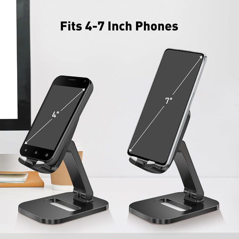 Cell Phone Stand for Desk, Adjustable Portable Foldable Holder Cradle Dock, Compatible with iPhone 15 14 13 Pro Max Mini