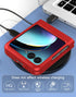 Foluu Slim Fit Case for Motorola Razr Plus 2023, Red Matte PC Cover + 1 Pack Soft TPU & Built-in Screen Protectors.