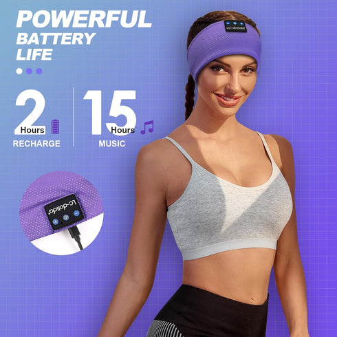 LC-dolida Sleep Headphones Bluetooth 5.4 - Wireless Headband Earphones for Sleeping, Sports, and Travel