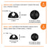 Pack of 6 Black Cable Wire Cord Clips, Self-Adhesive Organizer Holder for USB, Network, Headphone Cables for Home,