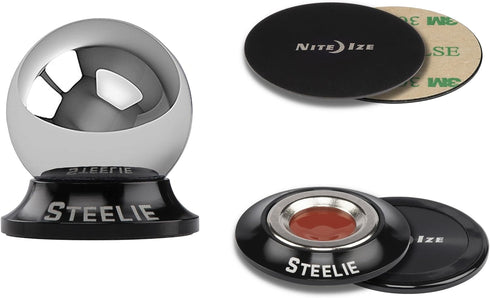 Nite Ize Steelie Orbiter Dash Kit - Durable Magnetic Dashboard Phone Mount, Easy-to-Use Cell Phone Car Holder