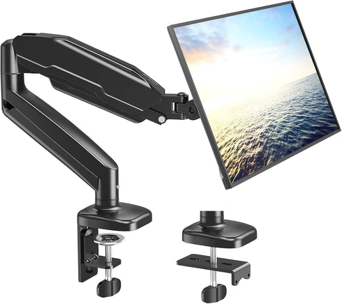 MOUNT PRO Single Monitor Desk Mount - Articulating Gas Spring Arm for 13 to 32 Inch LCD Monitors