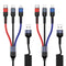 Multi Charger Cable-USAMS Nylon Braided (4FT) USB Charging Cable Adapter with USB Type C/Micro USB Connectors