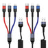 Multi Charger Cable-USAMS Nylon Braided (4FT) USB Charging Cable Adapter with USB Type C/Micro USB Connectors