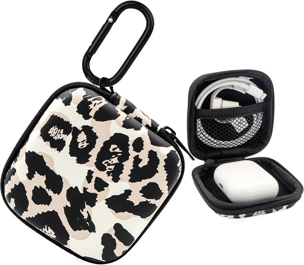 Earbud Case, Headphone Organizer Bag, Hard EVA Shockproof Cover with Carabiner Clip for AirPods Pro and Galaxy Buds