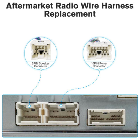 95-08 16Pin 10/6Pin 97-08 Aftermarket Radio Wire Harness Adapter Comaptible with Nissan Altima Frontier Maxima