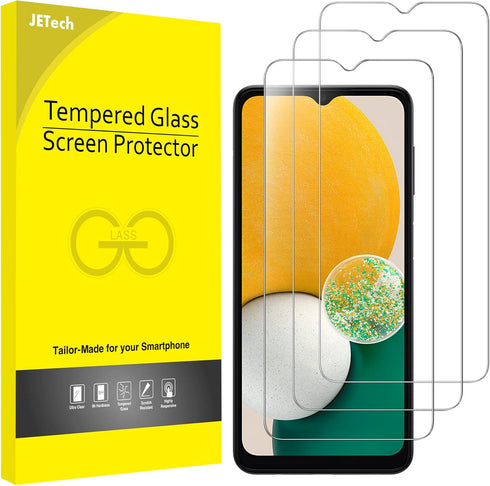 JETech 9H Tempered Glass Screen Protector for Samsung Galaxy A13/A13 5G/A12, HD Clear, Anti-Scratch, 3-Pack.