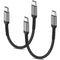 6 Inch USB C Charger Cord, 2 Pack Short USB C to USB C Cable Braided Fast Charging Compatible with iPhone 15, Galaxy S23