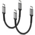 6 Inch USB C Charger Cord, 2 Pack Short USB C to USB C Cable Braided Fast Charging Compatible with iPhone 15, Galaxy S23