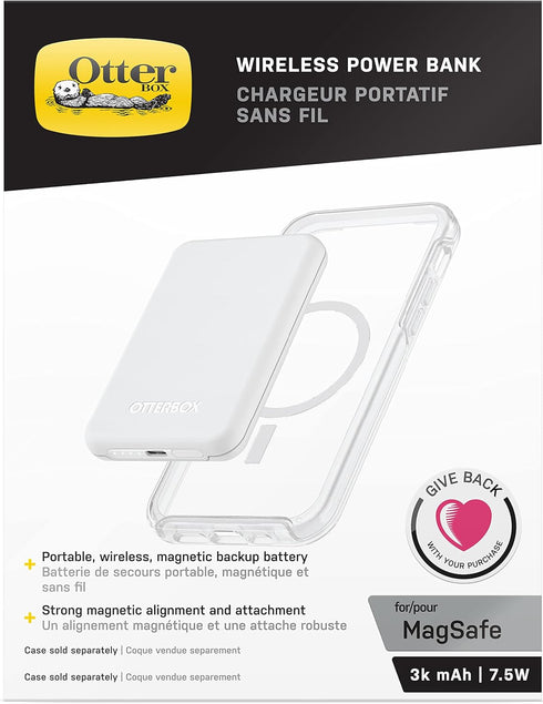 OtterBox Wireless Power Bank for MagSafe – 3k mAh, WHITE