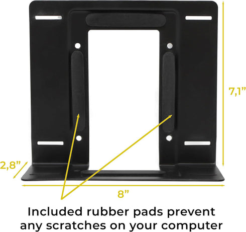 HumanCentric SFF Under Desk PC Mount and Wall Mount Bracket for Small Form Factor Desktop Tower, Adjustable Computer