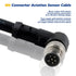 Lonlonty M8 Aviation Sensor Cable 6 Pin, 6.5Ft/2M Shielded Connector, Field Assembly M8 Connector A Coding Right Angle
