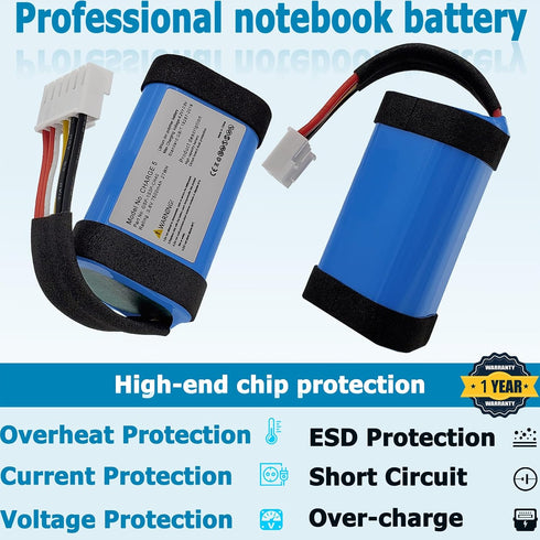 GSP-1S3P-CH40 7500mAh Battery for JBL Charge 5 Waterproof Bluetooth Speaker, Tools Included, Part NO Charge5