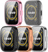 5 Pack Screen Protector Cases Compatible with Amazfit Bip 5 Smart Watch, 1.91inch Protective Case Intended for Amazfit