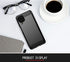 Samsung Galaxy A12 Case with HD Screen Protector, Soft TPU Slim Non-Slip Protective Cover (Black Brushed TPU)