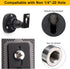 2 Pack Speaker Wall Mount Holder for 1/4"-20 Threaded Keyhole, 360 Rotation Adjustment, Aluminum Alloy Mount, Black