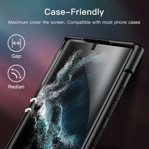 JETech Screen Protector for Samsung Galaxy S22 Ultra 5G 6.8-Inch, with Camera Lens Protector, Easy Installation