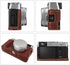 X100VI Camera Case, PU Leather Half Case Compatible with Fujifilm X100VI Digital Camera - Brown
