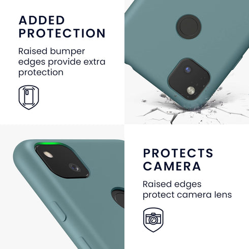 kwmobile Case for Google Pixel 4a, TPU Silicone Phone Cover with Soft Finish, Arctic Night