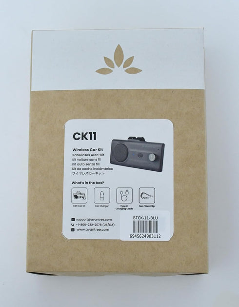 Avantree CK11 Bluetooth 5.0 Hands Free Cell Phone Car Kit, 3W Loud Speakerphone, Support Siri Assistant, Wireless in