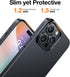iPhone 15 Pro Case by TORRAS - Ultra Thin, Lightweight Matte Hard PC Cover, Slim Fit for 6.1" Black 2023 Model.