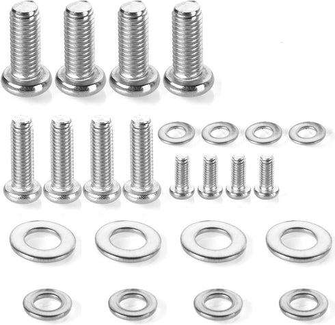 TV Mount Hardware Kit, Universal VESA Screws for TV and Monitor Mounts, 24pcs M4 M6 M8 Stainless Steel Screws