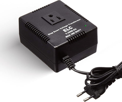 ELC 300-Watt Voltage Converter - Step Down - 220v to 110v / 240v to 120v Travel Power Converter for Hair Straightener,