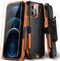 iPhone 12 Pro Max Case with Shockproof Belt Clip Kickstand, Tempered Glass Screen Protector & Camera Lens Protector,