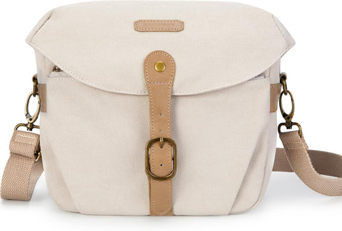 BAGSMART Camera Bag, SLR DSLR Canvas Crossbody Camera Case, Compact Camera Shoulder