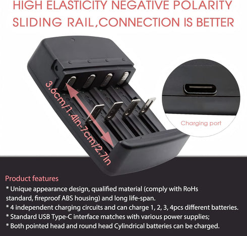 USB Universal Smart Battery Charger for 3.2V LiFePO4 Batteries
