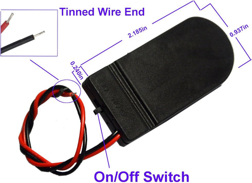 LampVPath (Pack 6 CR2032 2 3V CR2032 of Battery Holder Coin Cell Holder with Switch, x Button Coin Cell Battery Holder