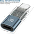 Male USB-C to Female Lightning Charger Adapter, 2-in-1 100W PD Charging + Data Sync for iPhone 15 Pro Max