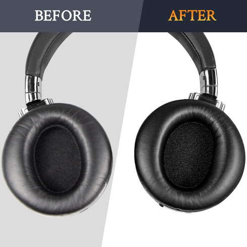 SOULWIT Earpads for Cowin E7/E7 Pro Headphones, Soft Protein Leather, Noise Isolation Foam - Black (Not for SE7)
