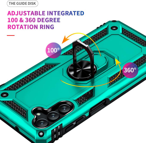 for Galaxy A13 5G Case with HD Screen Protector, Military Grade Hybrid Hard PC Soft TPU Shockproof Case