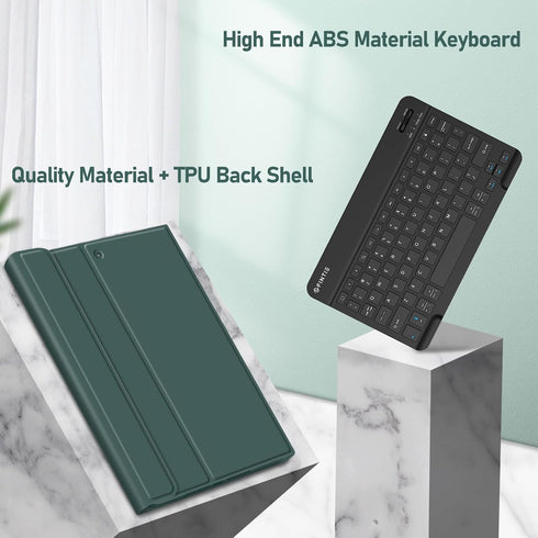 Fintie Keyboard Case for iPad 9th/8th/7th Generation (2021/2020/2019) 10.2 Inch, Midnight Green, Bluetooth Keyboard