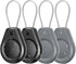 Waterproof AirTag Keychain Holder - 4 Pack, Ultra Durable Lock Case with Wire Cable, Compatible with Apple AirTags,