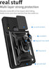TCL 30 XE 5G Case with Magnetic Kickstand, Military-Grade Armor, Lens Protector & 2-Pack Tempered Glass - Black