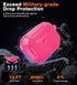 MATEKXY AirPods Pro Case with Cleaner Kit, Shockproof Cover with Lanyard & Keychain, Compatible with MagSafe - Pink