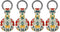 Generic Vintage Lobster Floral Case Compatible with Airtag Holder Keyrings Keychains for Keys