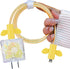 Glitter Cable Protector for iPhone Charger Adapter - Bling Cute Pearl Butterfly Flower Design, Yellow USB Case Cord