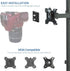 VIVO Universal VESA Adapter Bracket Kit for DSLR Cameras/Camcorders, 1/4 inch Mount, Attaches to Monitor Stands for