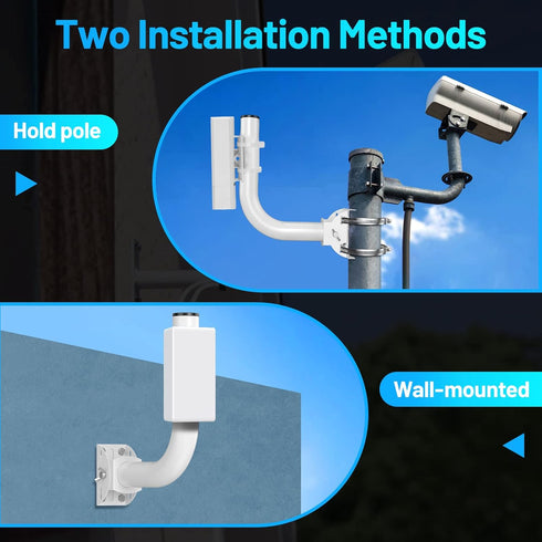 Ueevii Universal Wireless Bridge Bracket Mount, Pole and Wall-Mounted for Outdoor Point to Point AP Access Point Client