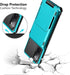 Vofolen Galaxy S20 FE 5G Case, Sky Blue Wallet with 4-Card Slot, Hidden Pocket, Dual Layer Hybrid Rubber Bumper