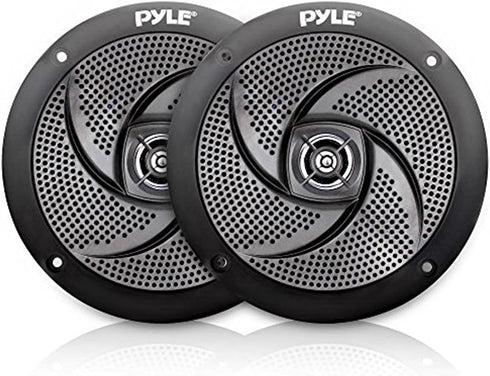 Pyle Marine Speakers, 6.5 Inch 2 Way Waterproof Outdoor Audio System, 240 Watt Power, 1 Pair, PLMRS6B Black
