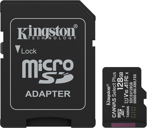 Kingston 128GB Canvas Select Plus microSD Card | Up to 150MB/s | Class