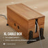 Extra Large Wood Cable Management Box - Cord Organizer Hider for Office, TV Wires, Desk (Solid Acacia)