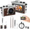 Dienspeak Tiny Digital Camera, Vintage Mini Keychain Camera for Teens & Beginners, Premium